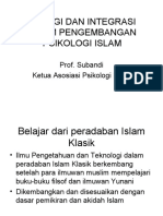 Sinergi Dan Integrasi Dalam Pengembangan Psikologi Islam