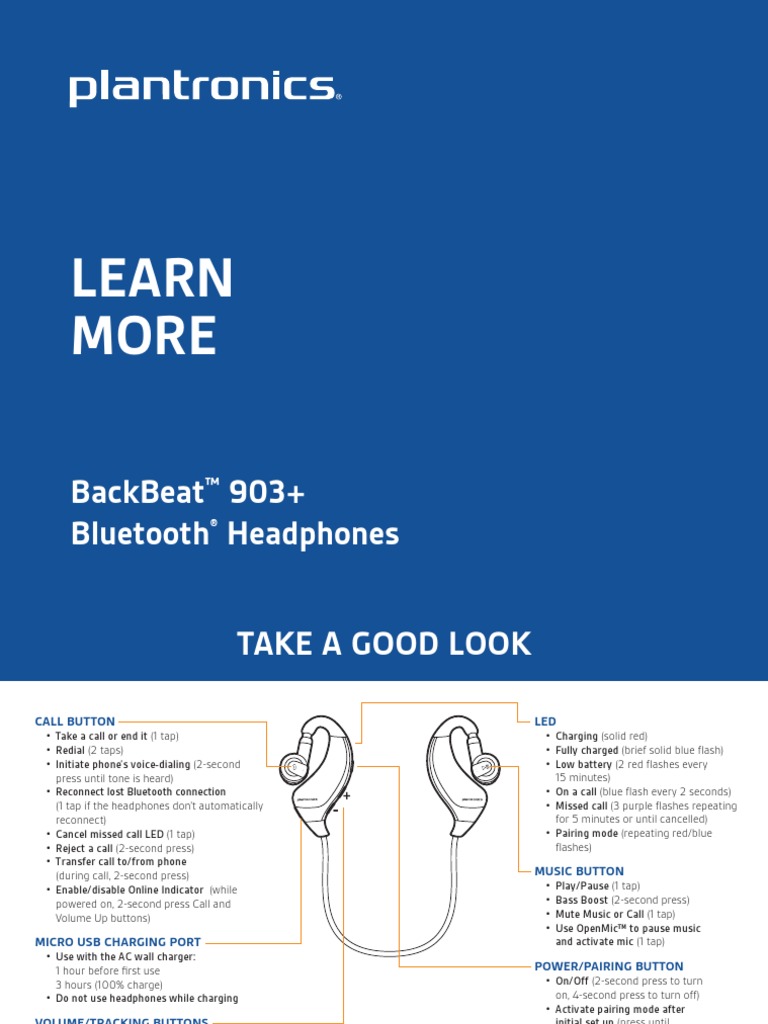 Plantronics Bluetooth Backbeat Manual – RHPB