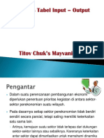 Analisa Tabel Input - output