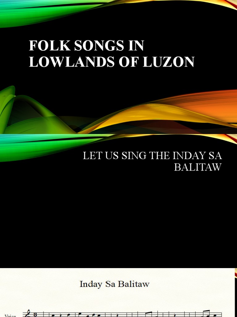 Folk Songs in Lowlands of Luzon PDF Musical Compositions Music Theory
