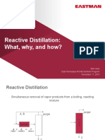 Reactive Distillation: What, Why, and How?: Bob Huss East Tennessee AICHE Seminar Program November 17, 2015