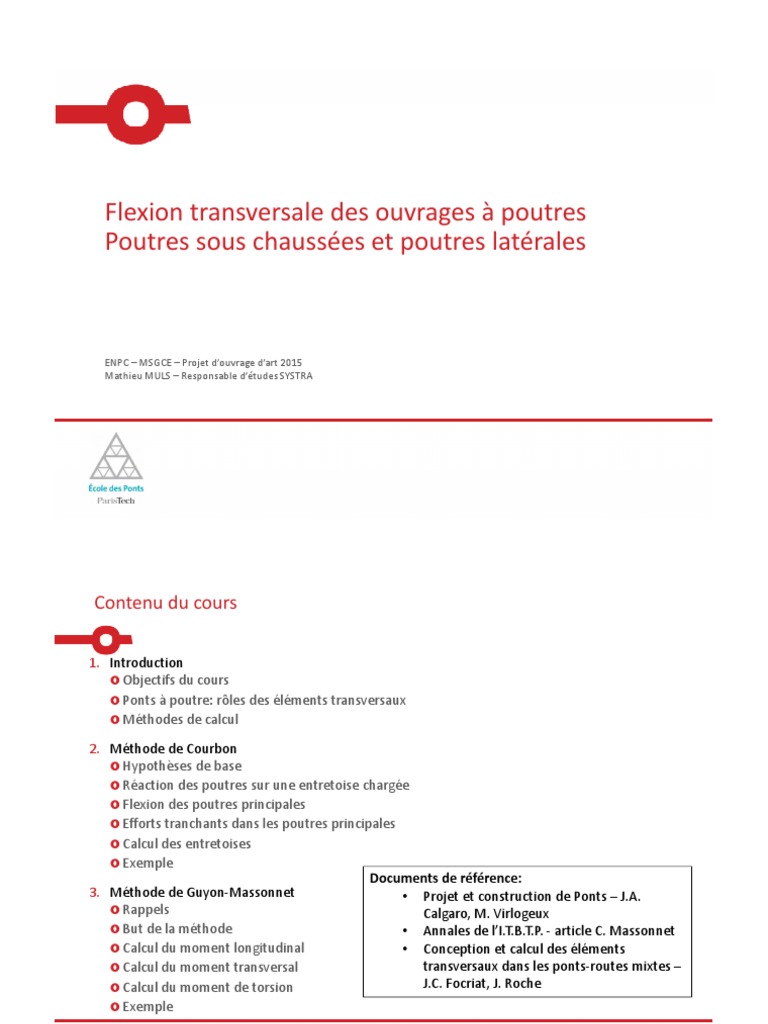 Flexion Transversale Cours | PDF | Flexion (matériau) | Pont