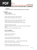 Lab2 - Data Manipulation Language (DML) Commands