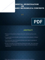 Experimental Investigation ON Flyash Based Microsilica Concrete