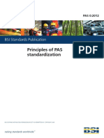 Principles of PAS Standardization: BSI Standards Publication