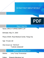 10 Fast Fact About Myself. (Lat, Erica T.) Bsma 1a