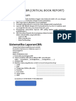 Format CBR (Critical Book Report) Petunjuk Umum: Sistematika Laporancbr