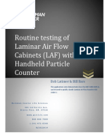 Routine Testing of Laminar Air Flow Cabinets (LAF) With A Handheld Particle Counter