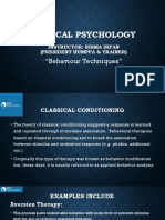 Clinical Psychology Techniques