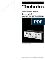 Technics SUZ 1 Owners Manual