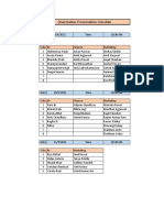 Revised Dissertation Presentation Schedule Final