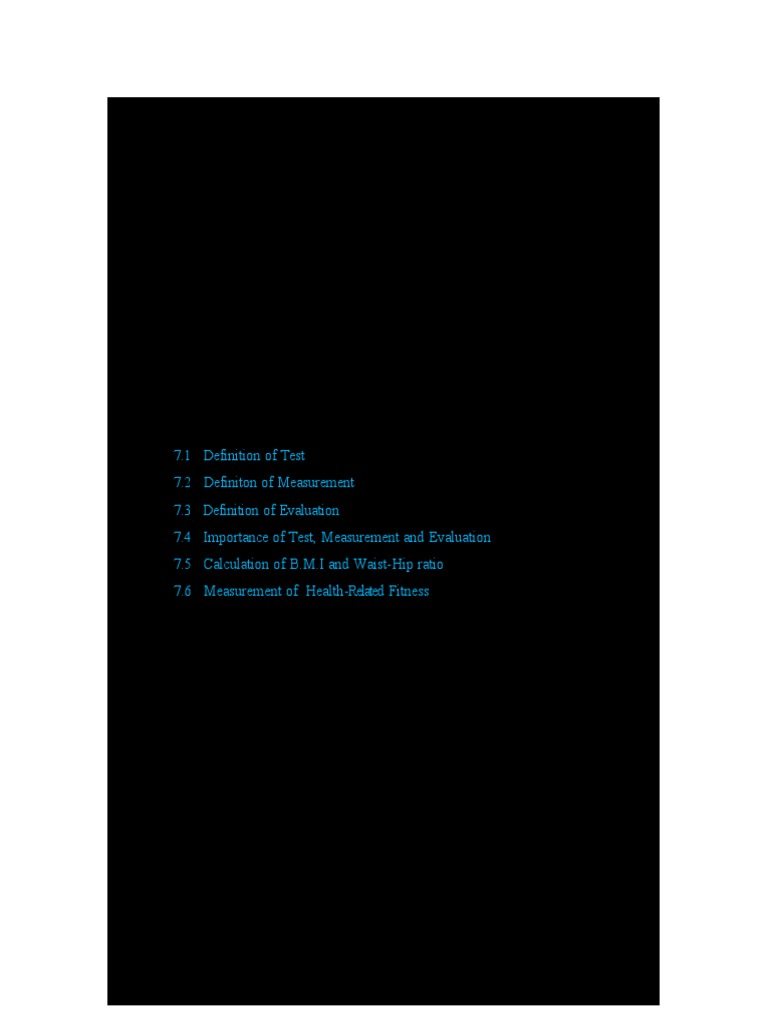 11 Physical Education Chapter 7 | PDF | Body Mass Index | Health Sciences