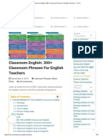 Classroom Phrases For English Teachers - 7 E S L