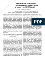 Polymer Composite Matrix Overview and Experimental Investigation on Wear and Friction Characteristics of Pure PTFE Material