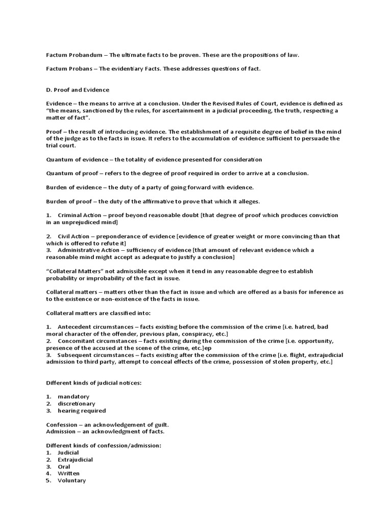 Clj5 Evidence | PDF | Evidence (Law) | Burden Of Proof (Law)