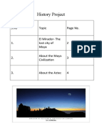 History Project: S.no Topic Page No