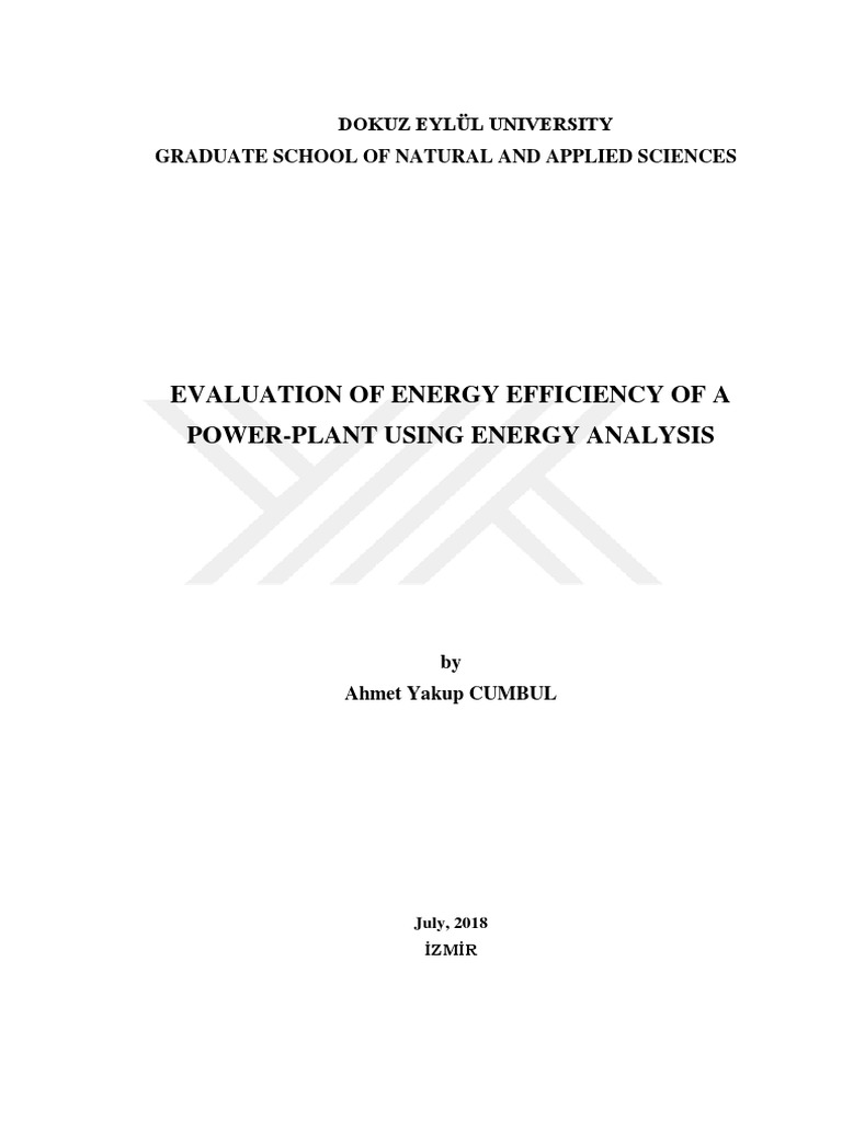 Energy Efficiency Analysis of Power Plant | PDF | Cogeneration | Enthalpy