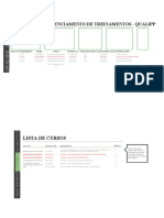 Planilha de Gerenciamento de Treinamentos