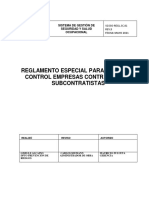 Reglamento de seguridad y salud para empresas contratistas