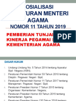 MATERI SOSIALISASI. PMA No.11 Tahun 2019 Pembayaran TUKIN