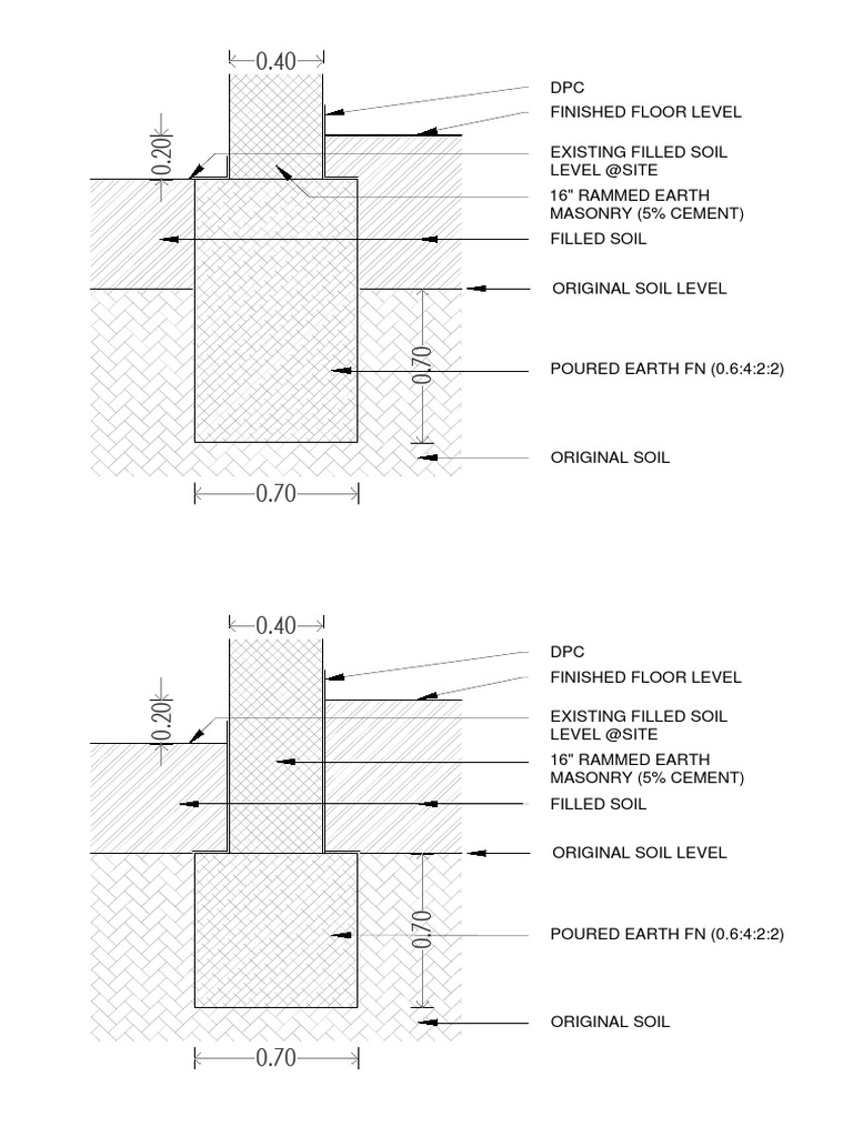 Soil Layering and Construction Levels | PDF