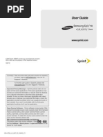 Sprint Samsung Epic Manual