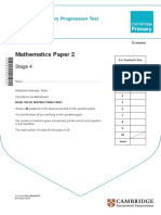 Mathematics Paper 2 Stage 4