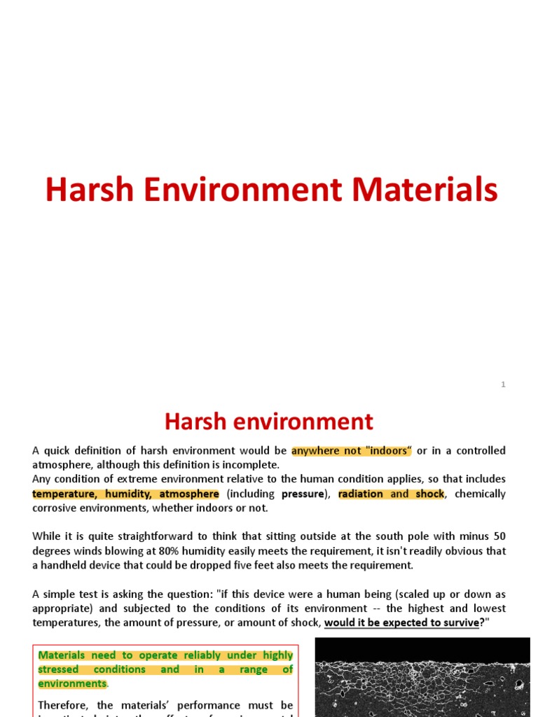Materials for Harsh Environments | PDF | Gallium Arsenide | Chemical ...