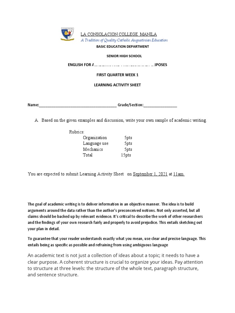 Las Week 1-A | PDF