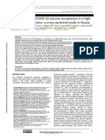 Determinants of COVID-19 Vaccine Acceptance in A High Infection-Rate Country: A Cross-Sectional Study in Russia