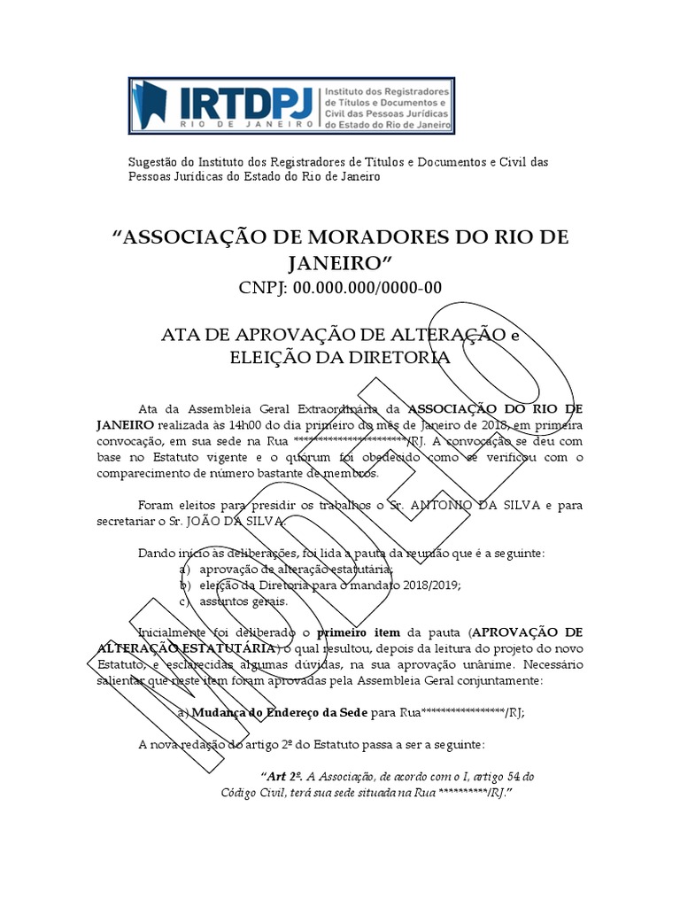Ata de Eleição da Nova Diretoria | PDF | Estado | Governo