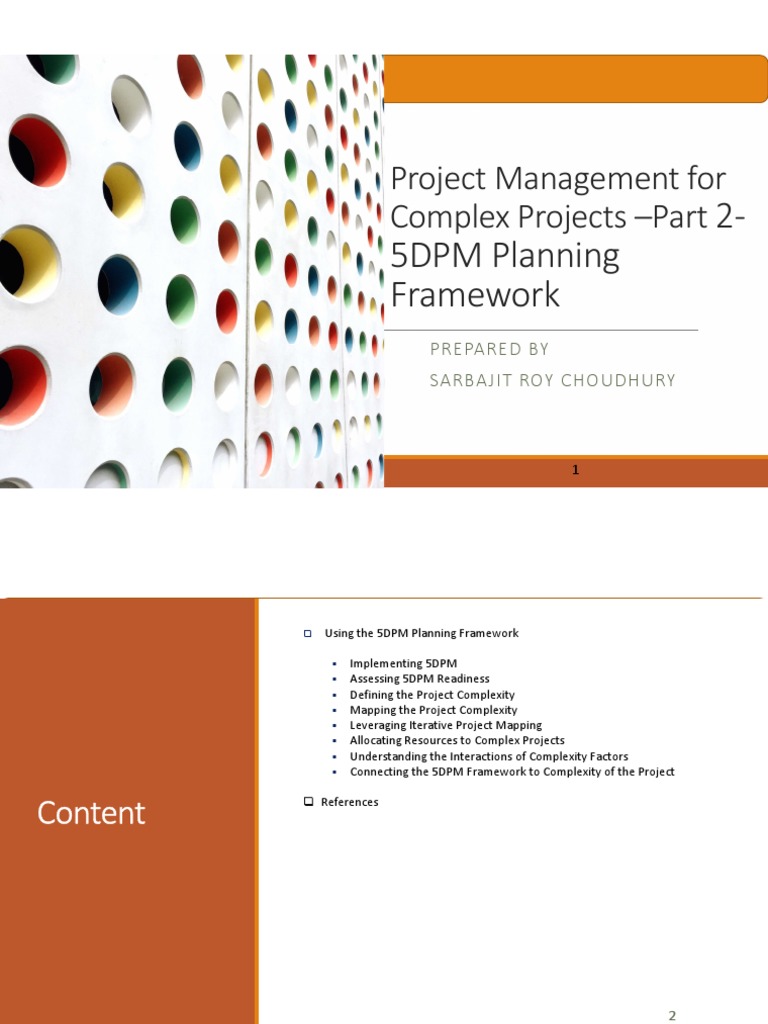 Project Management For Complex Projects - Part: 2-5DPM Planning ...