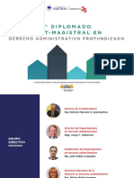 Diplomatura Post Magistral en Derecho Administrativo Profundizado Programa 2021