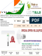 SN Model No Lumen Output Power CRI STD PKG MRP Per Pcs Features