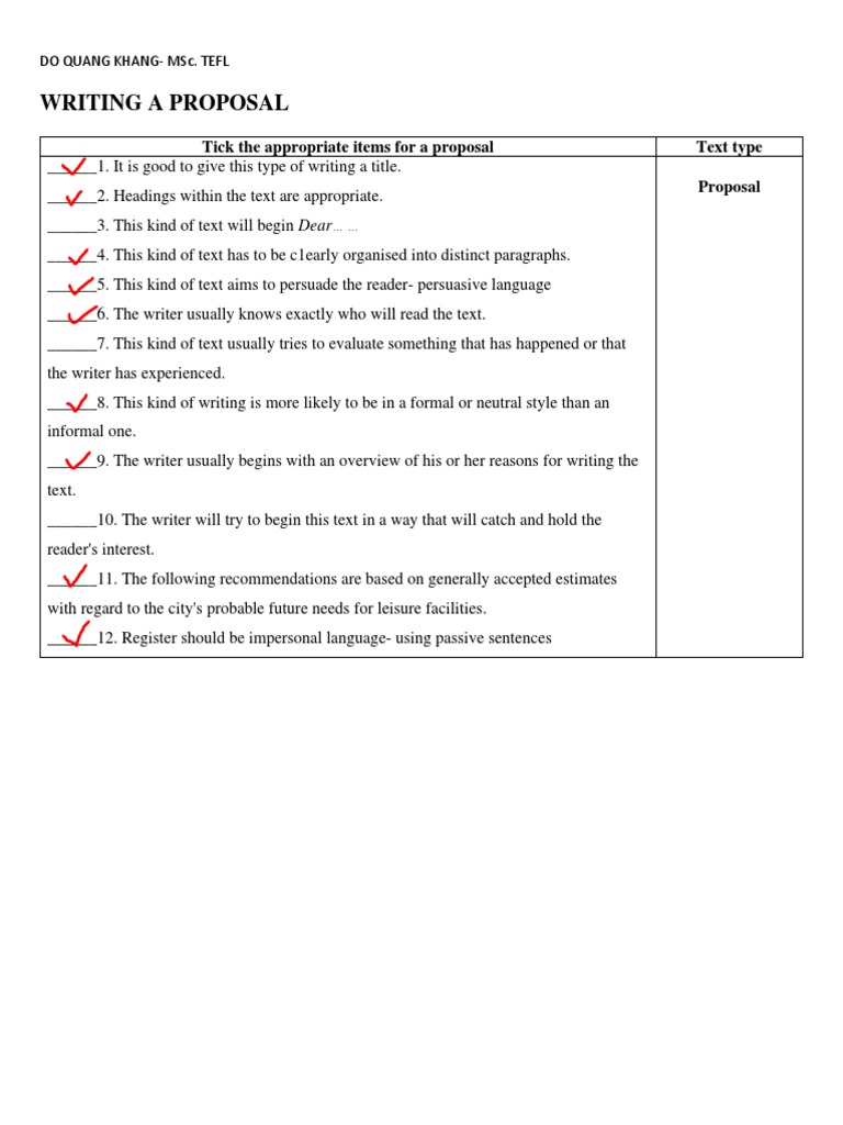 Write A Proposal | PDF | Language Arts & Discipline
