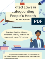 Related Laws in Safeguarding People's Health