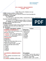 Unit 2: Making Arrangements Lesson 4: Write: 4.1. Competence