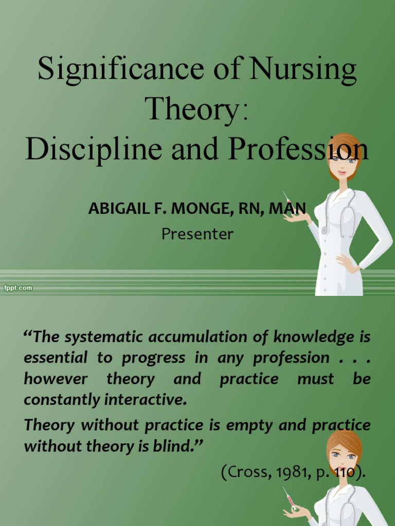 Significance of Nursing Theory in Practice | PDF | Profession | Nursing