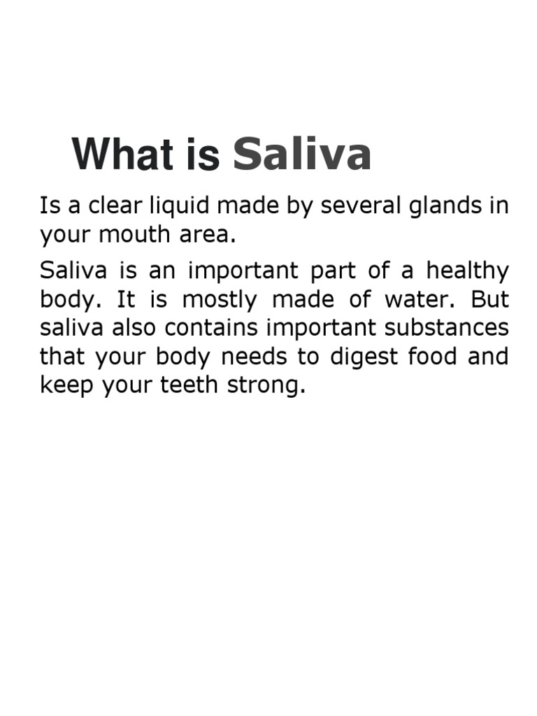 What Is Saliva PDF