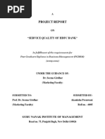 Project Report: "Service Quality of HDFC Bank"