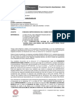 Carta N° 243 COMUNICA IMPROCEDENCIA DEL CAMBIO DE RESIDENTE DE OBRA