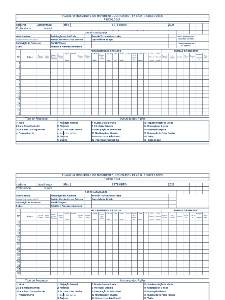 Instrumental Pra Preenchimento Do MovJud | Download grátis PDF