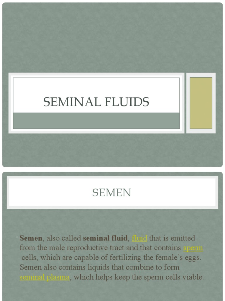 Seminal Fluids PDF