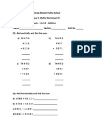 Addition Worksheet Grade 3