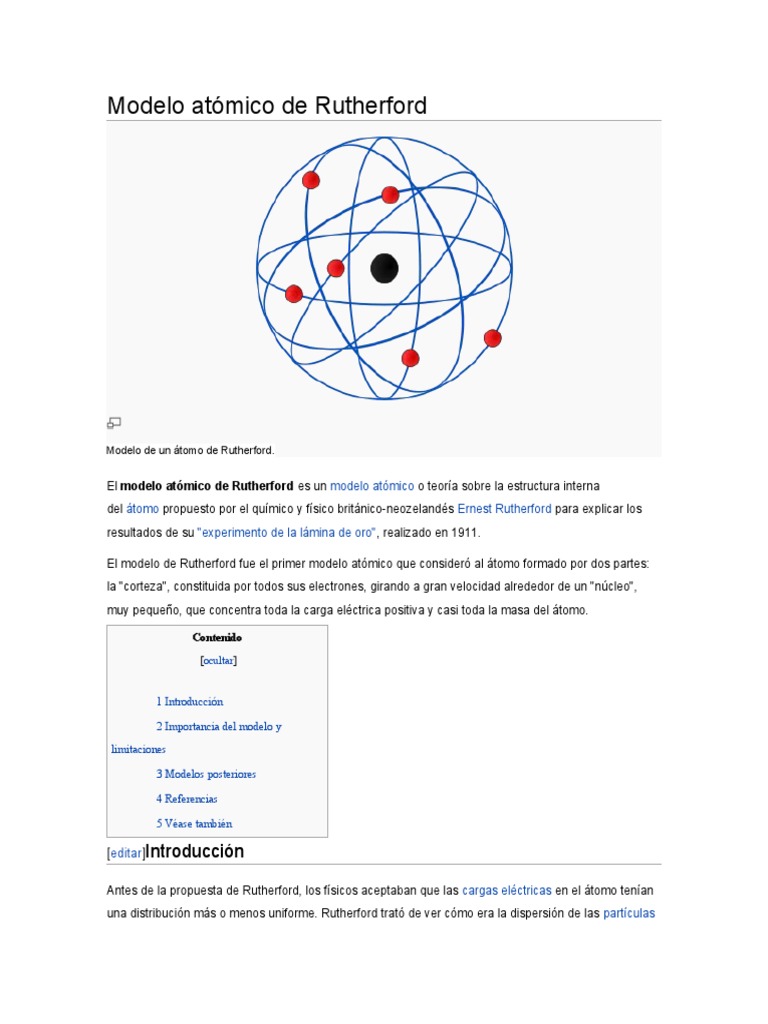 Modelo Atómico de Rutherford: Resumen y Análisis | PDF | Ciencias ...