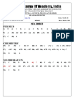 Sri Chaitanya IIT Academy, India: KEY Sheet Physics