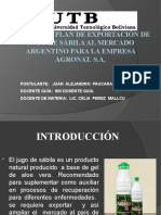 Diseño Del Plan de Exportación de Jugo de