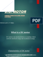 D.C. Motor: Characteristics and Speed Control