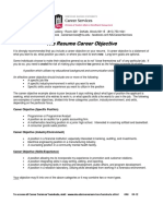 Fresher Resume For Career Objective PDF Download