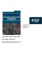 A Report On Mitigating The Debt Crisis of Okahandja Municipality